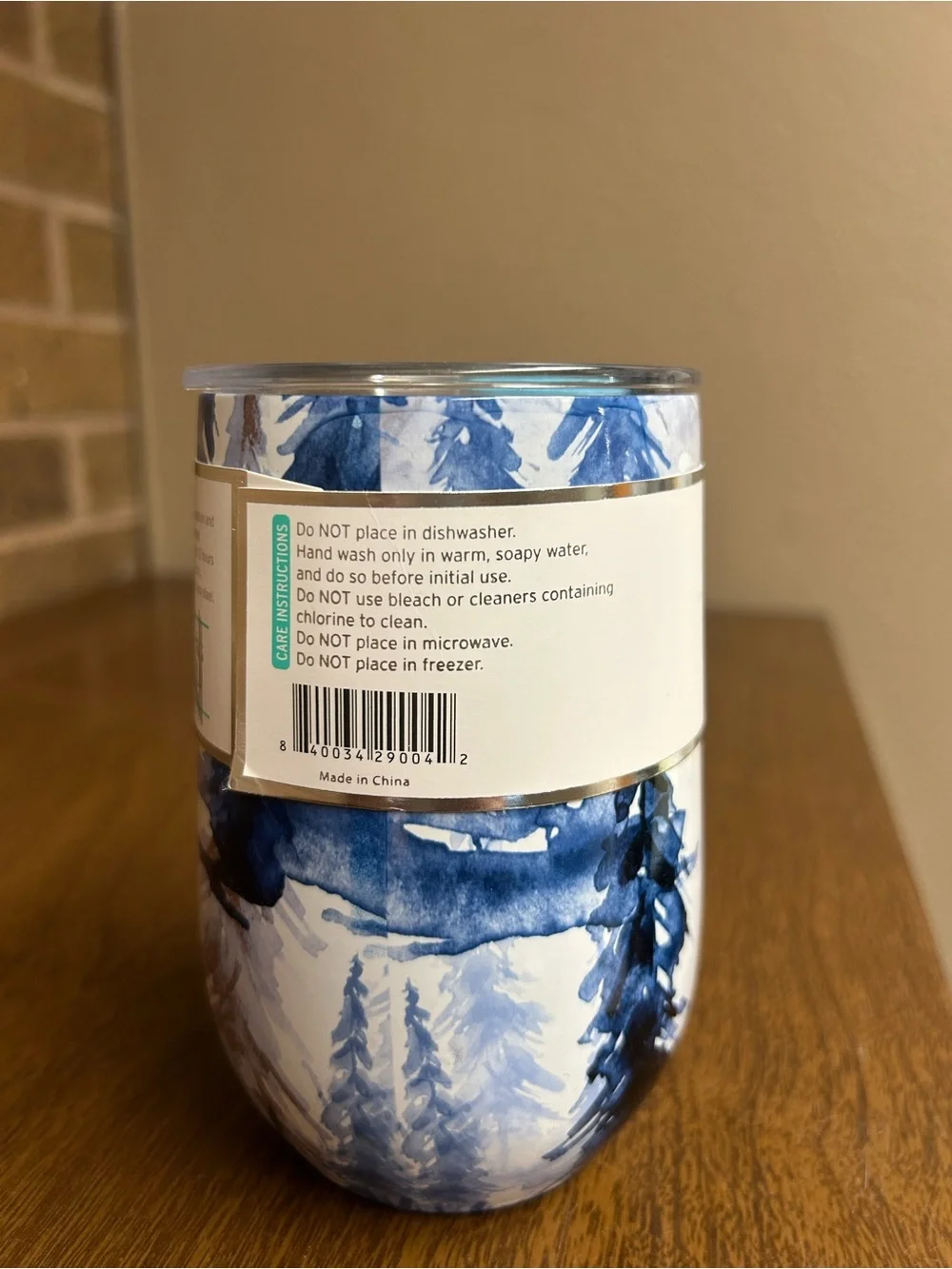 Wellness Blue Watercolor Stainless Steel Tumbler - 14 oz